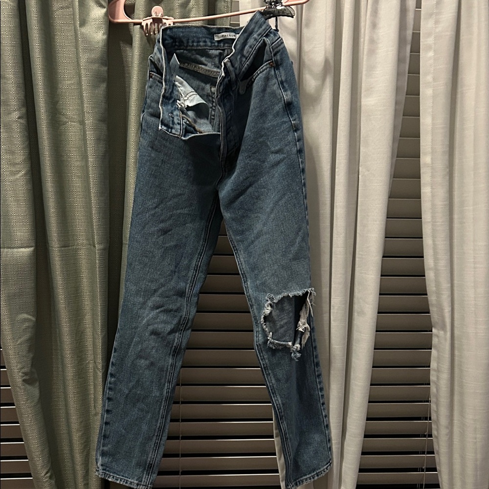 PacSun Men's Classic Blue Ripped Jeans